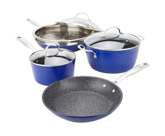 8 Piece Cookware Blue