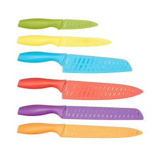 Amazon Basics 12 Piece Color Knife Set