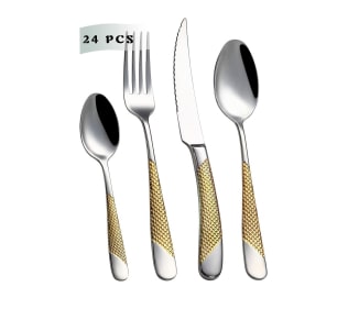 VANDBAO 24 Piece Flatware