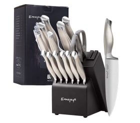 Emojoy 15-Piece Black Knife Set