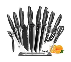TICWELL Kitchen black Knife Set
